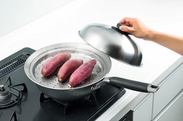 画像2: 燕熟の技　フライパンにのせるスチームプレート24cm~26cm用 (2)