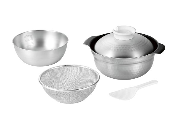 画像1: 燕熟の技［クローバー］4LAYERS　マルチご飯鍋20cm（3合炊き）セット (1)