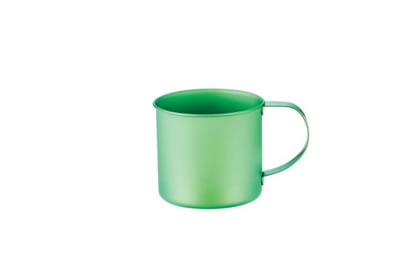 画像1: 燕熟の技　チタンマグカップ320ml（発色仕上げ）グリーン (1)
