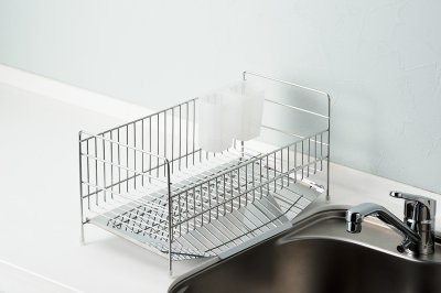 画像2: 燕熟の技 スリム水切りラック(カトラリースタンド付き)