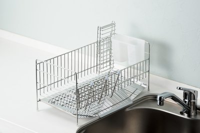 画像2: 燕熟の技 スリム水切りラック(包丁スタンド・カトラリースタンド・カップフック付き)